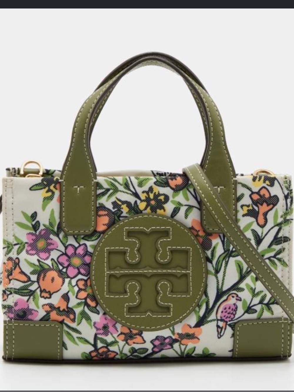 Tory Burch Multicolor Floral Print Canvas Crossbody Bag